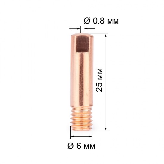 Наконечник М6х25х0.8 прямой (140.0059/MD0008-08)