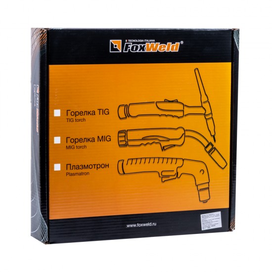 FoxWeld Горелка UnoTIG-26-Flex 4м (разъем 35мм2, с кнопкой, пр-во FoxWeld/КНР)