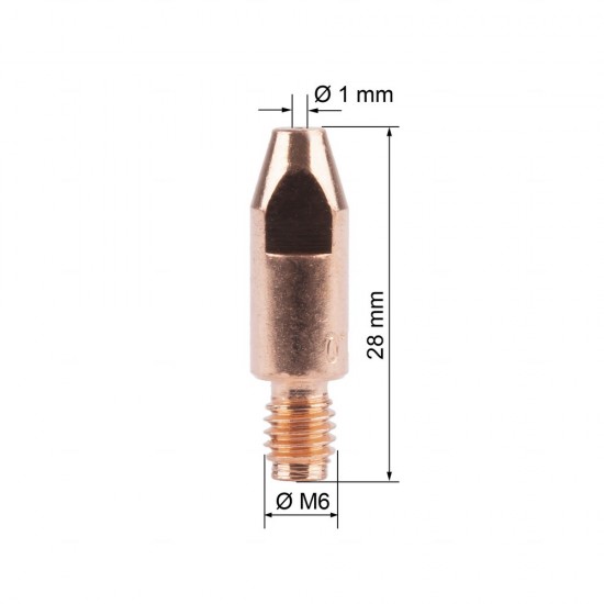 Наконечник FoxWeld M6х28х1.0 (AL) (141.0006/MD0009-60, пр-во FoxWeld/КНР)