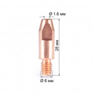 Наконечник FoxWeld  М6х28х1.6 (140.0555/MD0009-16, пр-во FoxWeld/КНР)