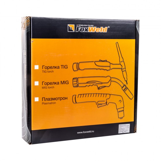 FoxWeld Горелка UnoTIG-18-Flex 4м (разъем 35мм2,с кнопкой, ж/охл.) (пр-во FoxWeld/КНР)